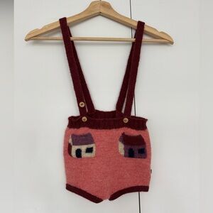 Oeuf Pink and Burgundy Kids Romper